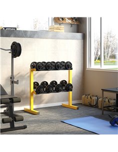 SPORTNOW Dumbbell Rack Stand, 2-Tier Weight Storage Organizer, Stable Dumbbell Holder for Home Gym A91-271V00YL 2