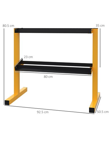 SPORTNOW Dumbbell Rack Stand, 2-Tier Weight Storage Organizer, Stable Dumbbell Holder for Home Gym A91-271V00YL