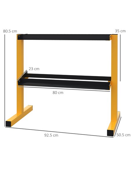 SPORTNOW Dumbbell Rack Stand, 2-Tier Weight Storage Organizer, Stable Dumbbell Holder for Home Gym A91-271V00YL - pic 89266 | FastDaddyshop