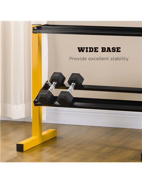 SPORTNOW Dumbbell Rack Stand, 2-Tier Weight Storage Organizer, Stable Dumbbell Holder for Home Gym A91-271V00YL - pic 89268 | FastDaddyshop