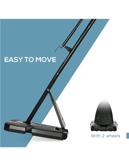 SPORTNOW Height Adjustable Basketball Hoop and Stand with Sturdy Backboard and Weighted Base, Portable on Wheels, 2.4-2.9m A61-0 - pic 89278 | FastDaddyshop