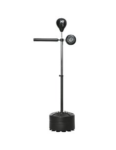 SPORTNOW Free Standing Speed Bag, Height Adjustable Boxing Punching Bag with Stand, Reflex Bar, Punching Pad and Suction Cup Bas