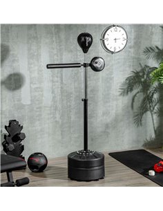 SPORTNOW Free Standing Speed Bag, Height Adjustable Boxing Punching Bag with Stand, Reflex Bar, Punching Pad and Suction Cup Bas 2