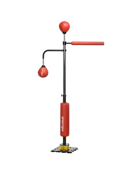 SPORTNOW 140-205cm Inflatable Punch Bag w/ Reaction Bar Challenge, Freestanding Punching Bag Training Equipment w/ Suction Cups  - pic 89291 | FastDaddyshop