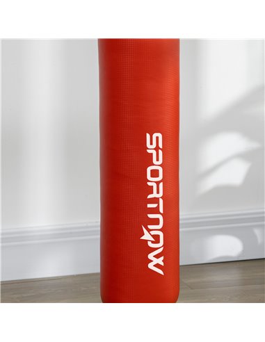 SPORTNOW 140-205cm Inflatable Punch Bag w/ Reaction Bar Challenge, Freestanding Punching Bag Training Equipment w/ Suction Cups 
