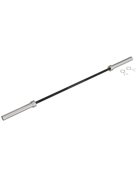 SPORTNOW Olympic Barbell: Home Gym Essential with Spring Collars, 210cm, 2"/5cm Plate Compatible A91-285V01BK - pic 89300 | FastDaddyshop