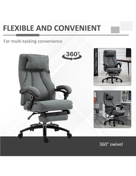Vinsetto Office Chair 2-Point Removable Vibration Massage Pillow Executive Ergonomic USB Power Adjustable Height Swivel - pic 8931 | FastDaddyshop