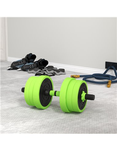 SPORTNOW 4-in-1 Adjustable Weight Dumbbells Set, Used as Barbell, Kettlebell, Push up Stand, Free Weights Set for Home Gym Train