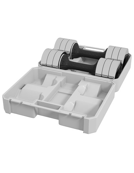SPORTNOW Adjustable Dumbbells Weights Set with Storage Box, 10kg x 2 A91-278V00BK - pic 89345 | FastDaddyshop