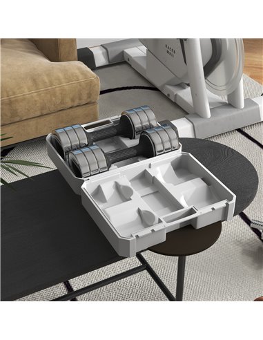 SPORTNOW Adjustable Dumbbells Weights Set with Storage Box, 10kg x 2 A91-278V00BK