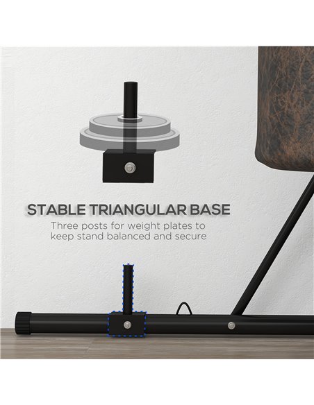 SPORTNOW Foldable Punch Bag Stand for Heavy Bag, Speed Bag, Freestanding and Adjustable - Black A91-300V00BK - pic 89359 | FastDaddyshop