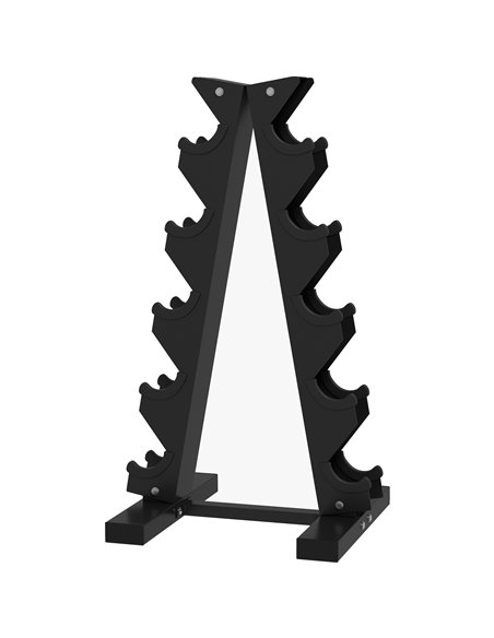 SPORTNOW Five-Tier Dumbbell Storage Rack, for Home Gym Exercise - Black A91-289V00BK - pic 89363 | FastDaddyshop