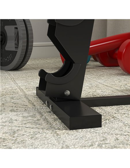 SPORTNOW Five-Tier Dumbbell Storage Rack, for Home Gym Exercise - Black A91-289V00BK - pic 89370 | FastDaddyshop