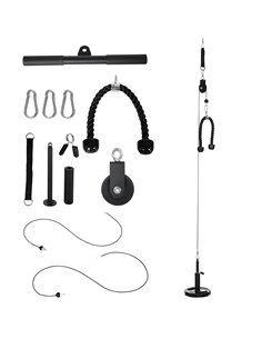 SPORTNOW Cable Machine Pulley System, Lat Pull Down System with DIY Loading Weight for Home Gym Biceps Tricep Arm Shoulder Back 