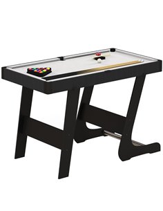 SPORTNOW 3.5ft Folding Pool Table, Snooker Table with 2 Cues, 16 Balls, Chalk, Triangle, Brush, Grey A70-071V80GY