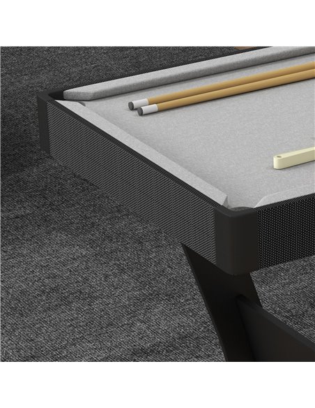 SPORTNOW 3.5ft Folding Pool Table, Snooker Table with 2 Cues, 16 Balls, Chalk, Triangle, Brush, Grey A70-071V80GY - pic 89396 | FastDaddyshop