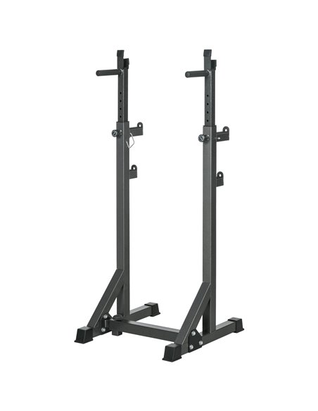 SPORTNOW Heavy Duty Barbell Squat Rack with Dip Station, Adjustable and Multifunctional Weight Power Stand for Home Gym A91-277V - pic 89444 | FastDaddyshop