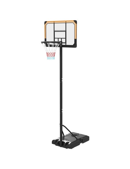SPORTNOW Height Adjustable Basketball Stand Net Set System, Free standing Basketball Hoop and Stand with Wheels, 182-213cm, Blac - pic 89462 | FastDaddyshop