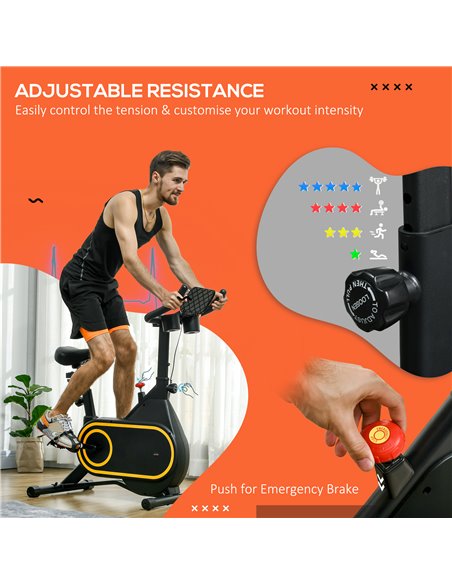 SPORTNOW Magnetic Indoor Cycling Bike, Exercise Bike with Silent Flywheel, LCD Display, Tablet Holder, Comfortable Seat A90-353V - pic 89474 | FastDaddyshop
