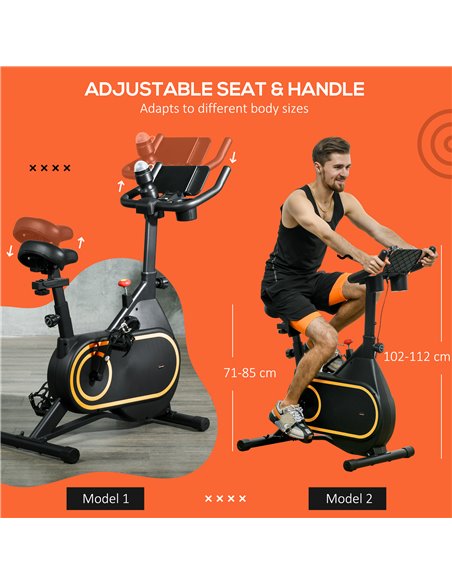 SPORTNOW Magnetic Indoor Cycling Bike, Exercise Bike with Silent Flywheel, LCD Display, Tablet Holder, Comfortable Seat A90-353V - pic 89476 | FastDaddyshop