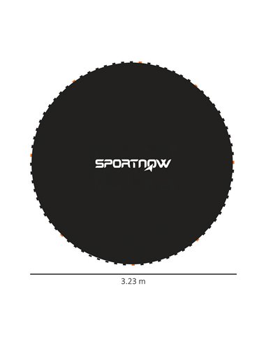 SPORTNOW Trampoline Replacement Jumping Mat, Includes Spring Pull Tool & 72 V-Hooks, Compatible with 12ft Frames & 14cm Springs 