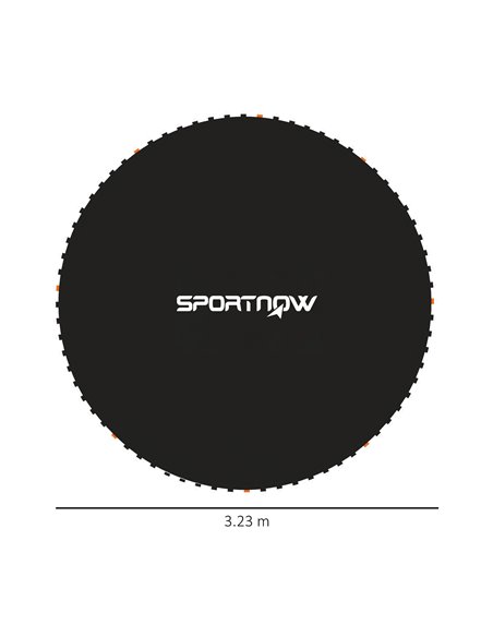 SPORTNOW Trampoline Replacement Jumping Mat, Includes Spring Pull Tool & 72 V-Hooks, Compatible with 12ft Frames & 14cm Springs  - pic 89491 | FastDaddyshop