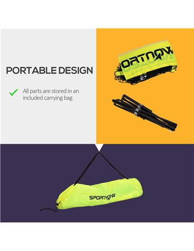 SPORTNOW Adjustable Net: 4m Height for Badminton, Tennis, Pickleball, Volleyball, Outdoor Sports with Carry Bag, Cobalt Blue A95