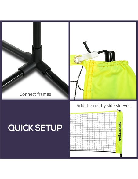SPORTNOW Adjustable Net: 4m Height for Badminton, Tennis, Pickleball, Volleyball, Outdoor Sports with Carry Bag, Cobalt Blue A95 - pic 89539 | FastDaddyshop