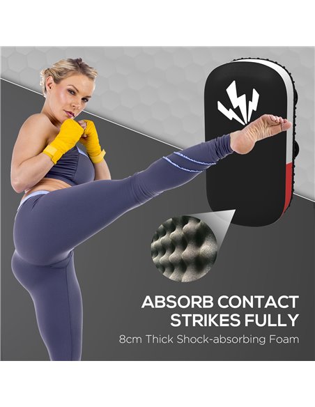 SPORTNOW Kick Shield for Martial Arts Training, Thick Padding, for Muay Thai, Karate, Taekwondo, Kickboxing, Black A91-312V01BK - pic 89546 | FastDaddyshop