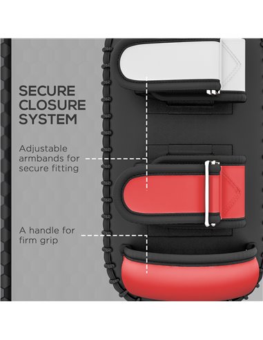 SPORTNOW Kick Shield for Martial Arts Training, Thick Padding, for Muay Thai, Karate, Taekwondo, Kickboxing, Black A91-312V01BK