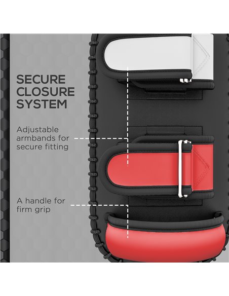 SPORTNOW Kick Shield for Martial Arts Training, Thick Padding, for Muay Thai, Karate, Taekwondo, Kickboxing, Black A91-312V01BK - pic 89547 | FastDaddyshop
