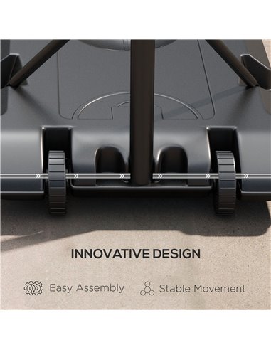 SPORTNOW Adjustable Basketball Stand Net System, with Wheels, Enlarged Base, PE, Backboard, 179-209cm A61-053V00MX