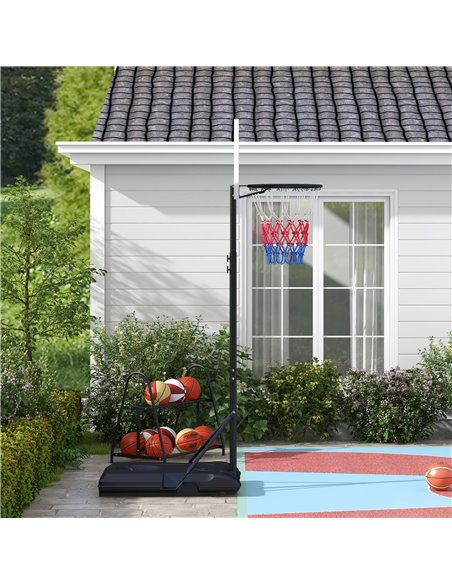 SPORTNOW Adjustable Basketball Stand Net System, with Wheels, Enlarged Base, PE, Backboard, 179-209cm A61-053V00MX - pic 89568 | FastDaddyshop