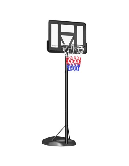 SPORTNOW Height Adjustable Basketball System, Freestanding Basketball Hoop and Stand w/ Wheels, 167-228cm A61-056V00BK - pic 89570 | FastDaddyshop