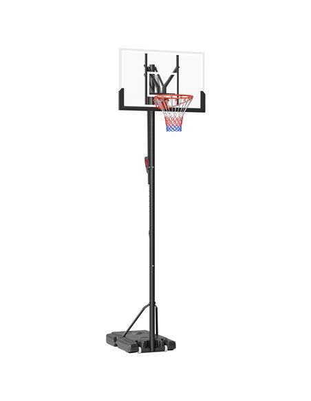 SPORTNOW 6 Level Height Adjustable Freestanding Basketball Hoop and Stand with Wheels, 2.35M-3.05M A61-051V00BK - pic 89588 | FastDaddyshop