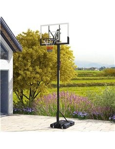 SPORTNOW 6 Level Height Adjustable Freestanding Basketball Hoop and Stand with Wheels, 2.35M-3.05M A61-051V00BK 2