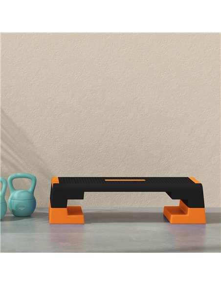 SPORTNOW 15cm/20cm/25cm Exercise Stepper for Home Workout, Aerobic Step Platform, Orange A90-355V00OG - pic 89621 | FastDaddyshop