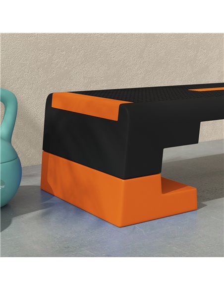 SPORTNOW 15cm/20cm/25cm Exercise Stepper for Home Workout, Aerobic Step Platform, Orange A90-355V00OG - pic 89622 | FastDaddyshop
