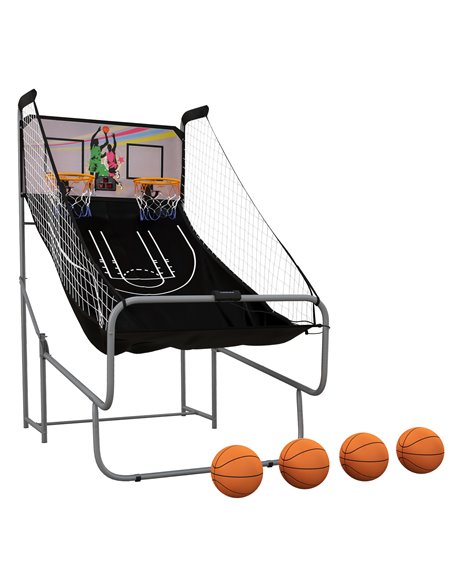 SPORTNOW Foldable Double Shot Basketball Arcade Game with 8 Modes A70-078V00BK - pic 89624 | FastDaddyshop
