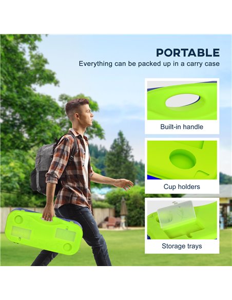 SPORTNOW Badminton Set with Volleyball Net, Portable Badminton Net with 2 Rackets, 2 Shuttlecocks and Carry Case, for Indoor Out - pic 89637 | FastDaddyshop