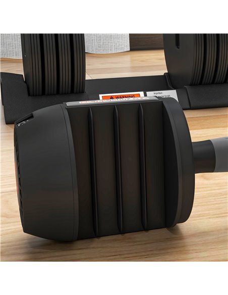 SPORTNOW Adjustable Dumbbells Set, 4-in-1 Weights Set with Storage Tray and Non-Slip Handle, 7KG 13KG 18KG 24KG A91-335V02BK - pic 89658 | FastDaddyshop