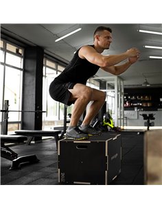 SPORTNOW 3-in-1 Wooden Plyo Box, Anti-Slip Plyometric Jump Platform, Step up Exercise Box w/ Handle Openings for Home Gym Workou 2