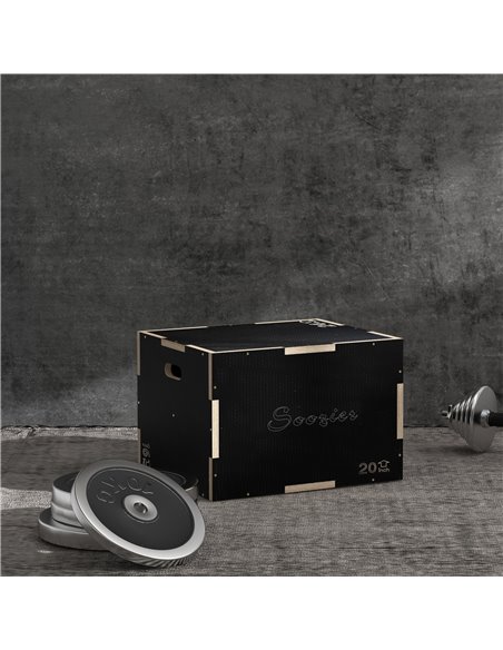 SPORTNOW 3-in-1 Wooden Plyo Box, Anti-Slip Plyometric Jump Platform, Step up Exercise Box w/ Handle Openings for Home Gym Traini - pic 89697 | FastDaddyshop