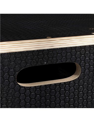 SPORTNOW 3-in-1 Wooden Plyo Box, Anti-Slip Plyometric Jump Platform, Step up Exercise Box w/ Handle Openings for Home Gym Traini