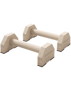 SPORTNOW Wooden Parallettes Bars Push up Handles with Non-Slip Base, Calisthenics Equipment for Home Gym Training A91-341V00ND