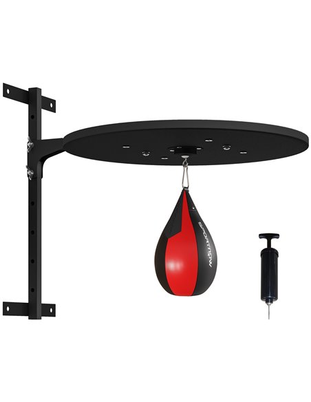 SPORTNOW Wall Mounted Speed Bag Platform, Height Adjustable Punching Bag Training Kit A91-333V01BK - pic 89759 | FastDaddyshop