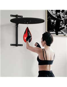 SPORTNOW Wall Mounted Speed Bag Platform, Height Adjustable Punching Bag Training Kit A91-333V01BK 2