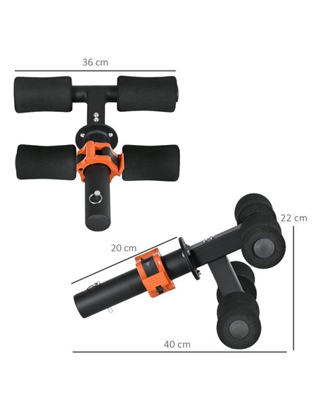 SPORTNOW Tibialis Trainer Tib Bar for Strengthening Calves Shins Ankles, Fits 5cm/2" Weight Plates A91-334V00BK - pic 89779 | FastDaddyshop