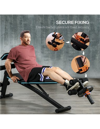 SPORTNOW Tibialis Trainer Tib Bar for Strengthening Calves Shins Ankles, Fits 5cm/2" Weight Plates A91-334V00BK