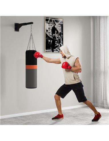 SPORTNOW Punch Bag Wall Bracket, 5-Length Adjustable Boxing Bag Bracket for Kickboxing Muay Thai Punching Training A91-326V00BK